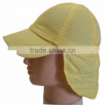 100% Cotton Baby Baseball Cap With Neck Cover