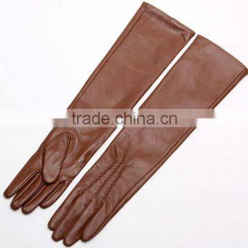 2016 newly stylish long arm leather gloves