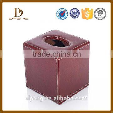 Best selling Custom Multi-functional handmade pu leather tissue box holder