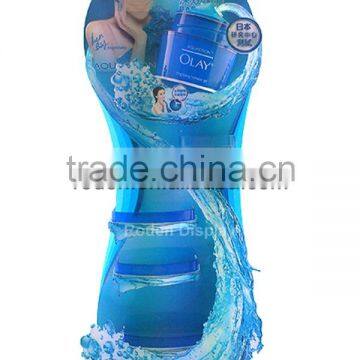 Good Quality Acrylic Cosmetic Floor Display Makeup Floor Stand OEM