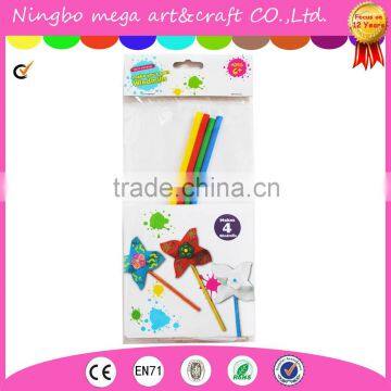 2016 DIY plastic windmill toy windmills stick for kids