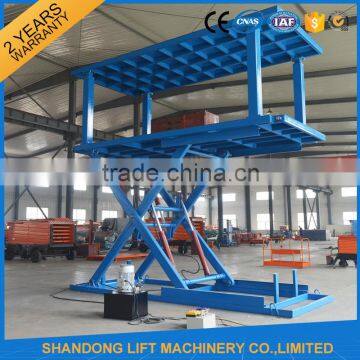 In ground car parking lift stationary scissor car lift hydraulic car scissor lift