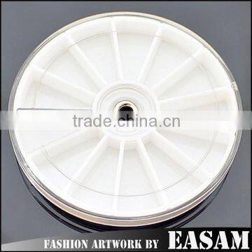 8cm Big round Empty wheel box for nail decoration/nail art rhiestone empty wheel