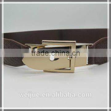 2015 new style brown elastic belt for women