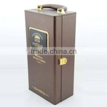 factory custom-make luxury leather wine box