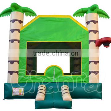 Wholesale inflatable palm tree boucer for sale, cheap inflatable jumping bouncer for kids game