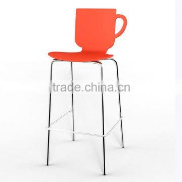 2016 Latest Design Modern Cup Shape Back Bar Stool High Chair