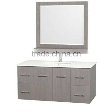 Wall -mounted single sink melamine bathroom vanities cabinets