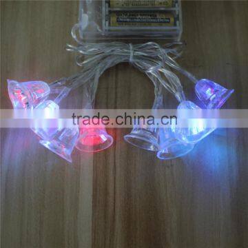 led lightfor outdoor christmas wedding party holiday decoration solar and bettery RGB bell ball fairy string light