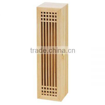 Wholesales handmade unfinished pine cheap wooden gift box for wine bottle