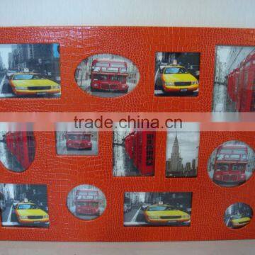 Simple orange crocodile photo frame different shapes