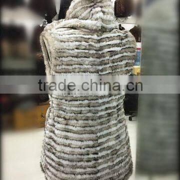 Women Clothing Natural Colour Wholesale Knitted Genuine Mink Fur Vest photo-4