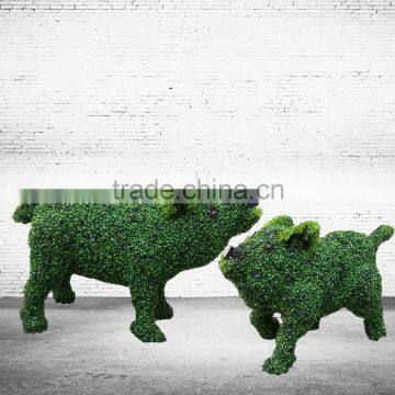 Small Artificial Grass Topiary Pig Shape