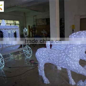 High quality christmas outdoor christmas decoration horse carriage large outdoor big lots christmas decorations