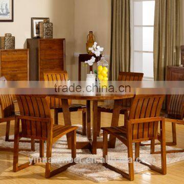 hot sale square Antique Dining Table Of Solid Wood in cherry color