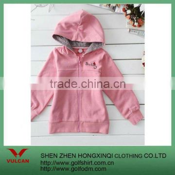 Fashion Pink High quality windbreaker Children Hoodies