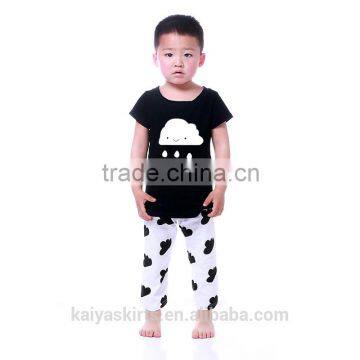 2016 kaiya cotton short T-shirt and pant kids boys clothes