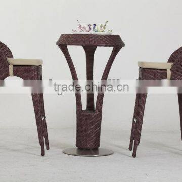 Outdoor furniture poly rattan bar set