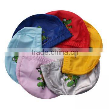 Children's cartoon swimming cap bathing cap waterproof PU soft plastic cloth material boys and girls Universal Swim cap