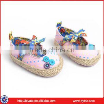 Lovely baby shoes with canvas upper