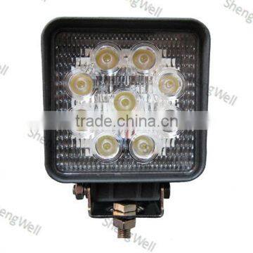 4" 27W 9--32V Square LED work light Epistar led work lamp 12month warranty IP67 27w led work light