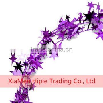Handmade Glittering Star Tinsel Wire Garland Christmas Xmas Decoration photo-4