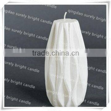 2015 Hot Sale China Factory Yellow Carved Pillar Candles