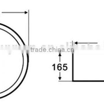 Y827 Washing Basins; Round Sanitary Ware Bathroom Basin White Color Art Basins photo-2