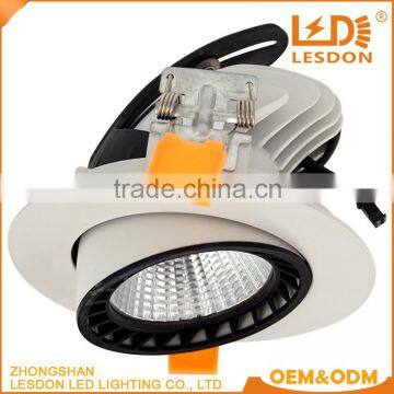 factory supply rotable gimbal recessed 30w 40w cob led shop trunk light