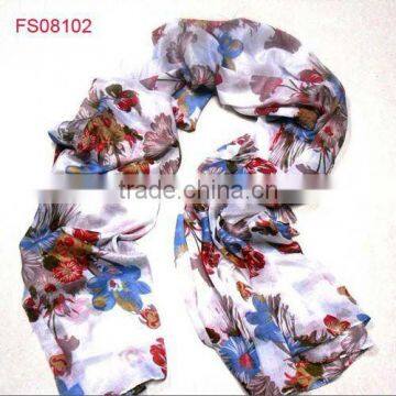 2012 Hot Sale Fashion drape viscose scarf (FS08102)