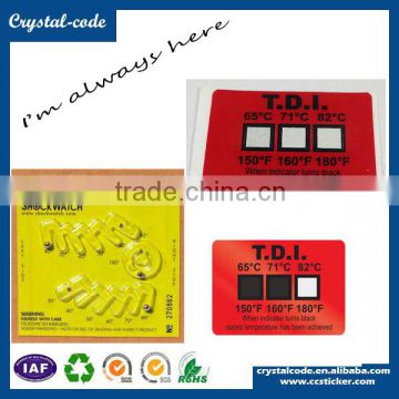 Thermal indicating sticker, temperature indicator label, thermal transfer label sticker