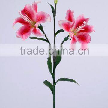 88 cm PVC Real Touch Tiger Lily Spray Artificial Flower