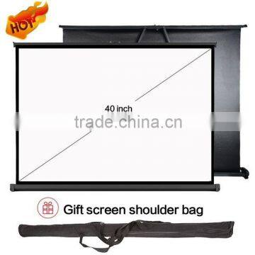Factory supply desktop screen matt white foldable projection screen portable table screen