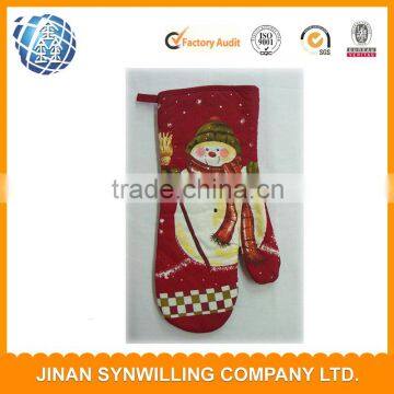 Christmas Snowman Printing oven mitts promotional gifts home kitchen baking Glove
