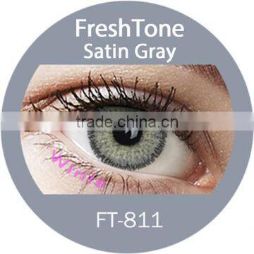 natural contact lenses freshtone premium satin gray korean color contact lens wholesale