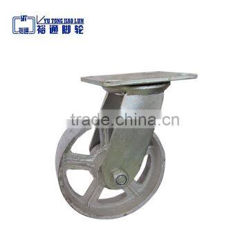 Factory supply 4" Sandblasting galvanized Iron wheel cast iron wheels, heavy duty cast iron wheels