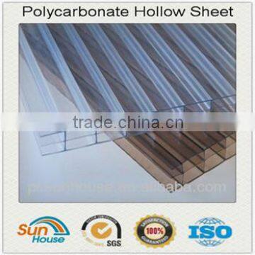 Triple-wall polycarbonate hollow sheet