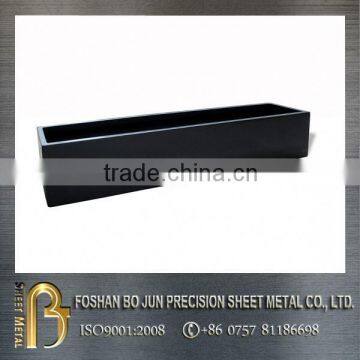 China wholesaler customized long rectangular metal flowerpot, metal planter fabrication