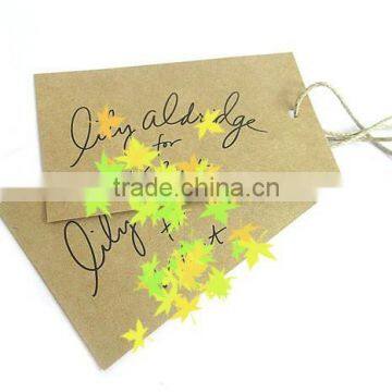 Silk Screen Print Kraft Paper Card Hangtag