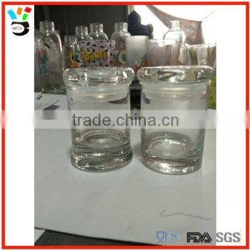 Lovely Recycle Quality Assured 3oz Clear Glass Candle Jar With Lid