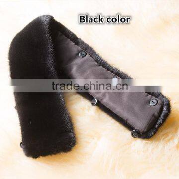 Genuine Mink Stand Up Fur Collar for Mens Jacket