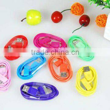 Low price Colorful Data USB cable for iPhone 4g/4gs/Ipad/Ipad2/ipod