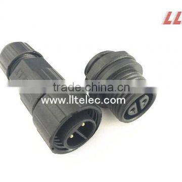 IP68 2 pole M16 female panel connector