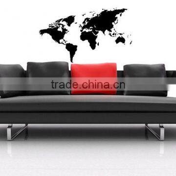 Large DIY decorative pvc decal world map wall sticker