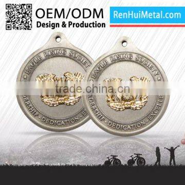 RENHUI METAL OEM hard enamel football medals