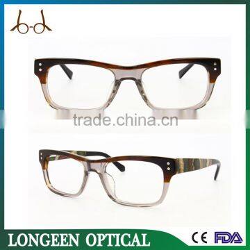 G2636 wood temple rivet decorated eyeglass frames made in china