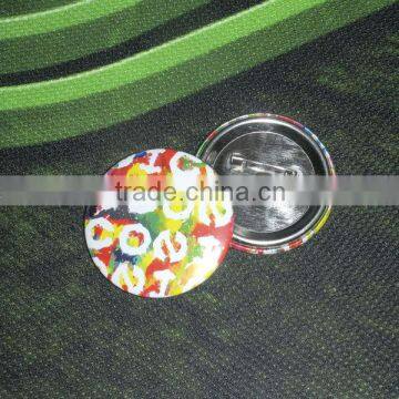 Free sample existing mold 55mm round tin safe pin button badge