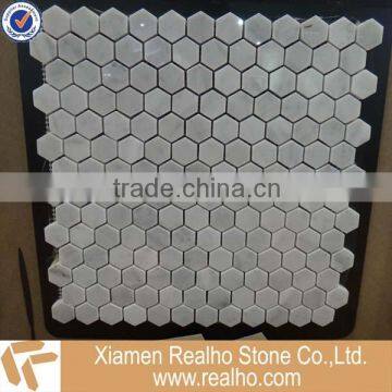 carrara white hexagon marble tile