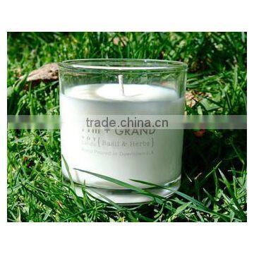 White Scented Soy Handmade Candle in Clear Glass