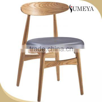 Commercial Furniture Modern Appearance Solid Wood Design Dine Chair With Leather Seat photo-2